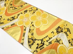 流水に捻じり梅・古典柄織り出し　振袖用袋帯